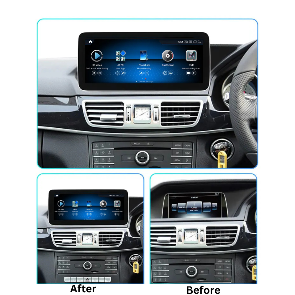 Mercedes E Class 2009-2016 W212 S212 Android 13 Car Stereo Wireless CarPlay & Android Auto Head Unit NTG 4.0 4.5 5.0 RHD