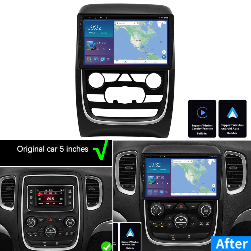 Dodge Durango 2014-2020 Android 13 Wireless CarPlay & Android Auto Car Stereo Head Unit