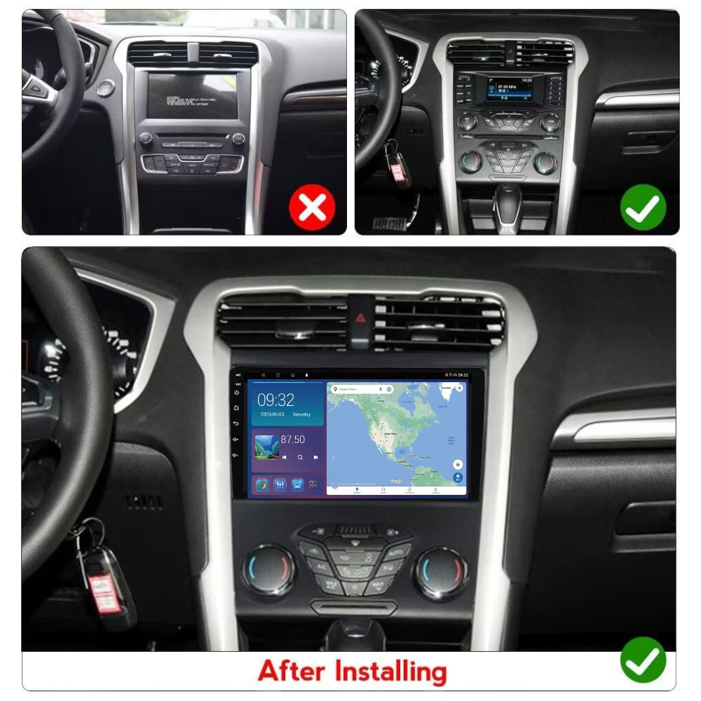 Ford Fusion Mondeo 2013-2019 Android 13 Wireless CarPlay & Android Auto Car Stereo Head Unit