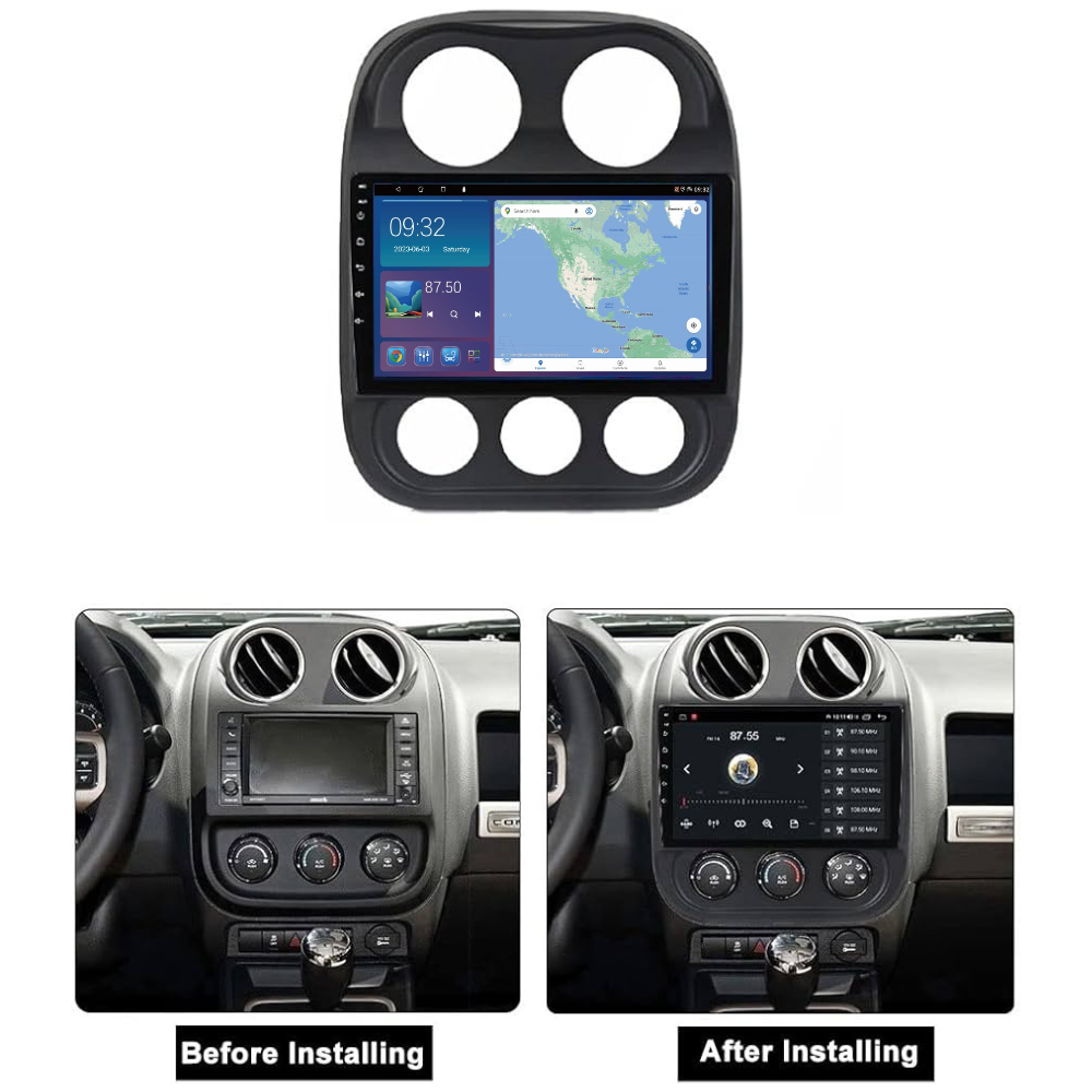 Jeep Compass Patriot 2010-2016 Android 13 Wireless CarPlay & Android Auto Car Stereo Head Unit