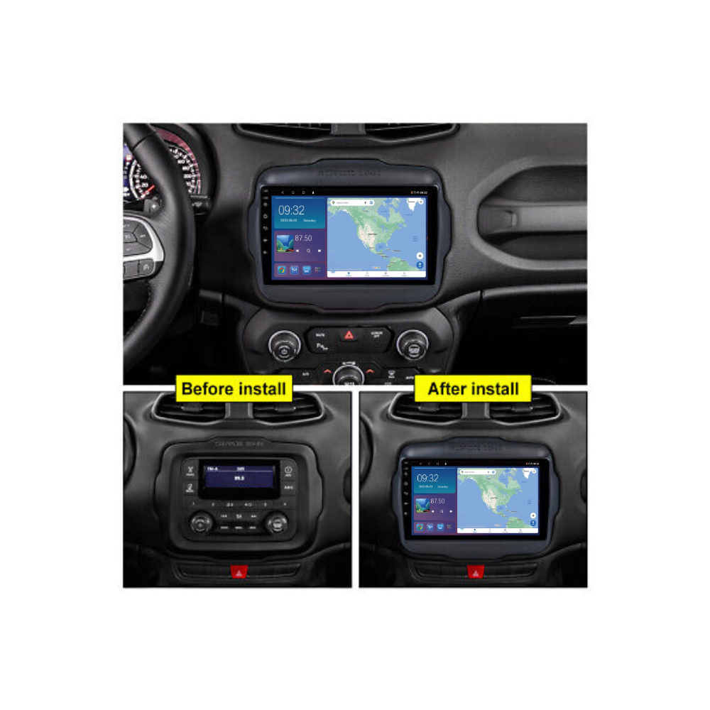 Jeep Renegade 2015-2020 Android 13 Wireless CarPlay & Android Auto Car Stereo Head Unit