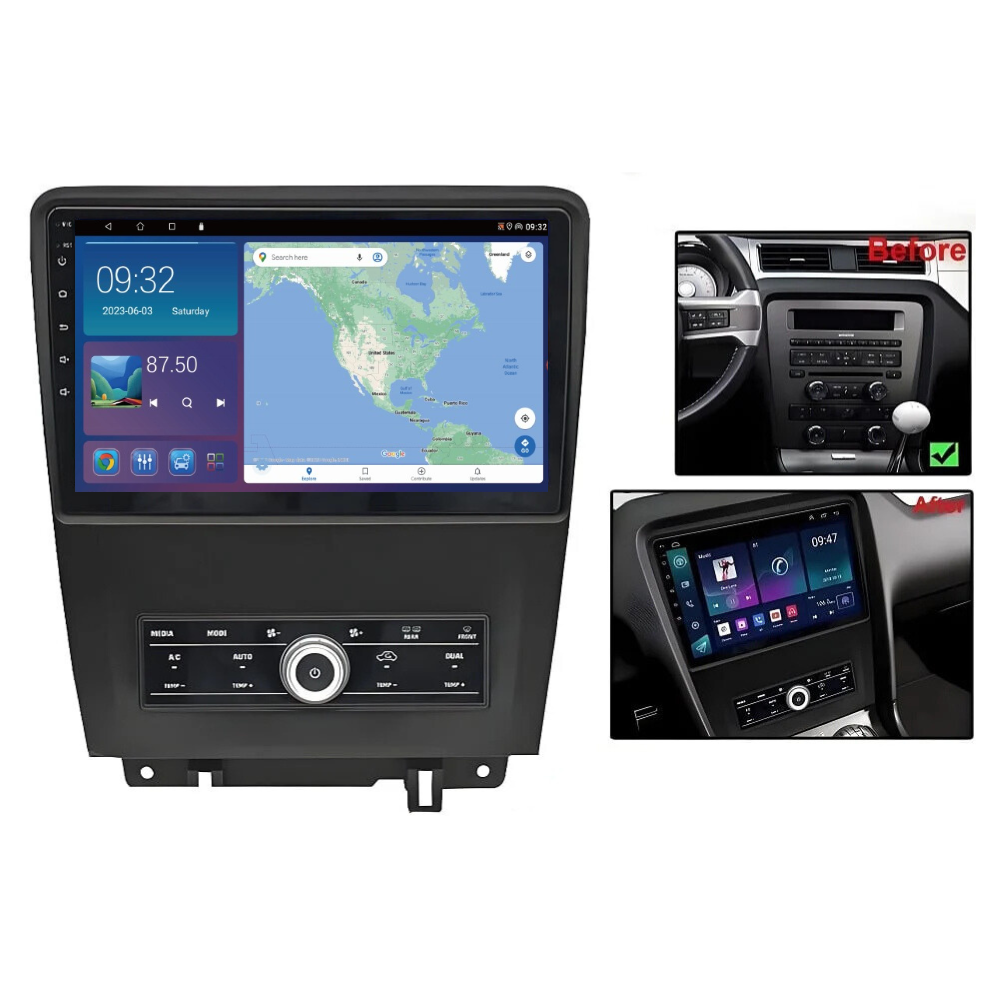 Ford Mustang 2010-2014 Android 13 Wireless CarPlay & Android Auto Car Stereo Head Unit