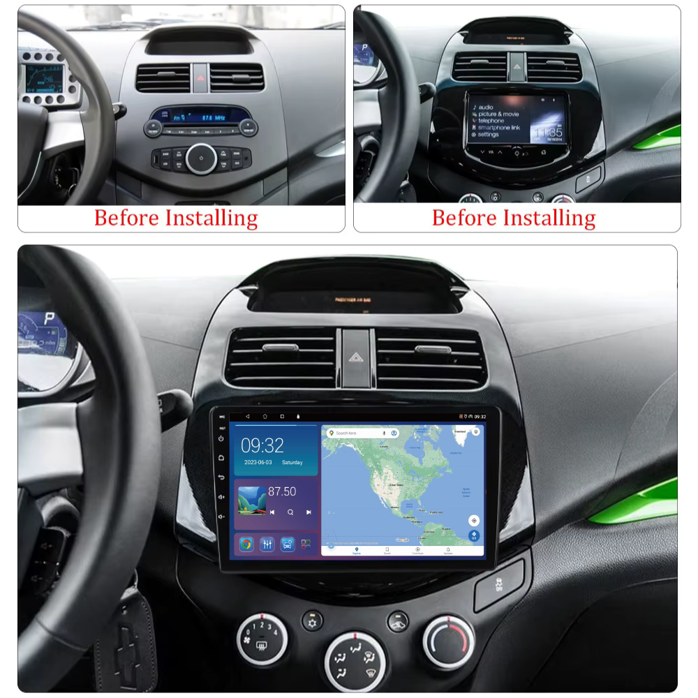 Chevy Spark 2010-2015 Android 13 Wireless CarPlay & Android Auto Car Stereo Head Unit Chevrolet