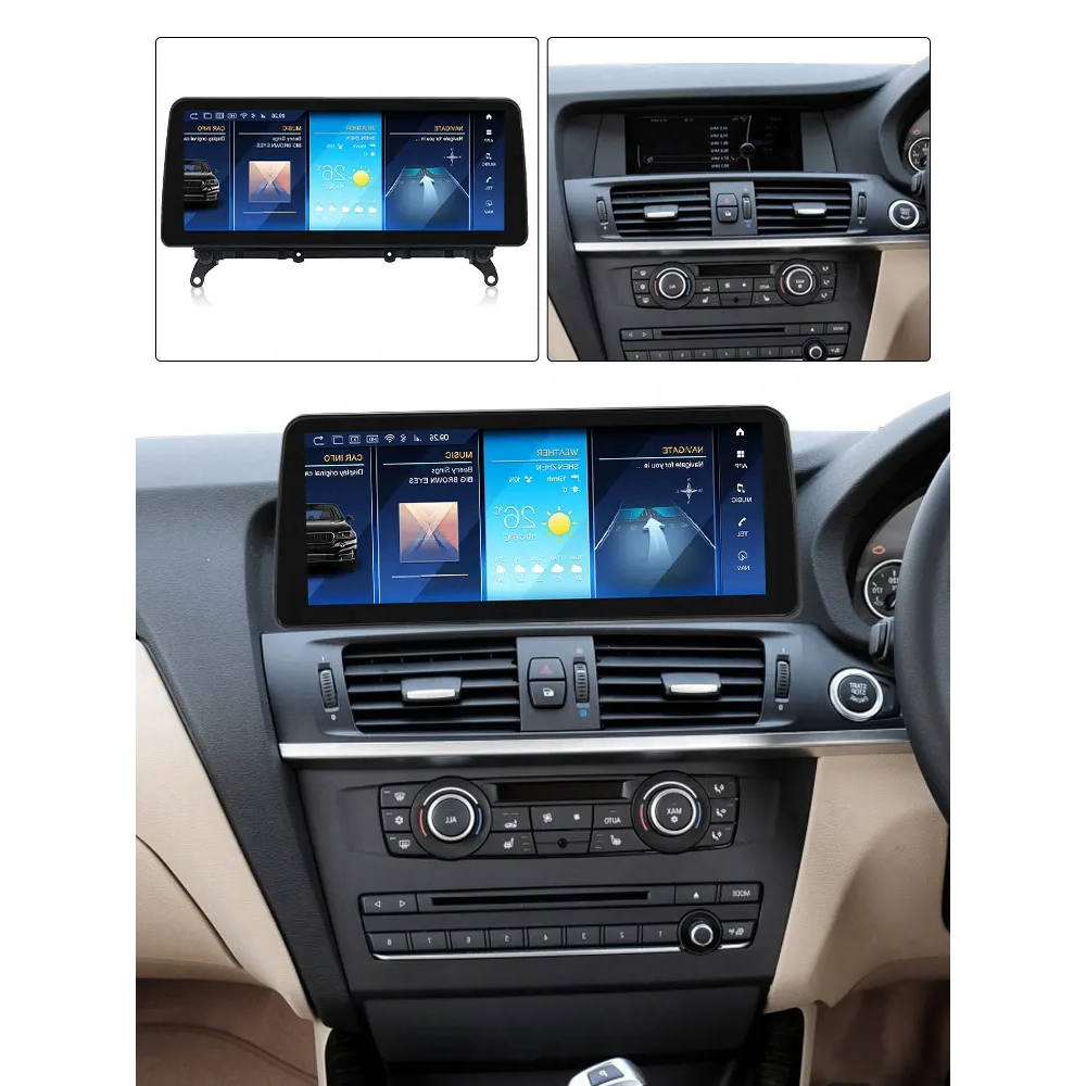 BMW X3 X4 2010-2018 Series F25 F26 Android 13 Wireless CarPlay & Android Auto Car Stereo Head Unit CIC NBT