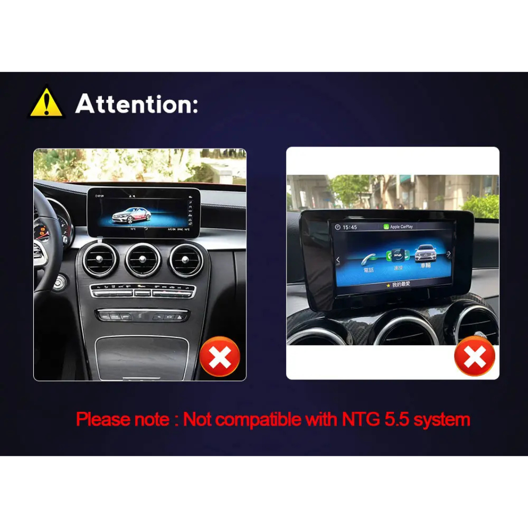 Mercedes C Class GLC V-Class Vito 2014-2019 W205 X253 W446 Android 13 Car Stereo Wireless CarPlay & Android Auto Head Unit